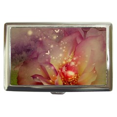 Wonderful Roses With Butterflies And Light Effects Cigarette Money Case by FantasyWorld7