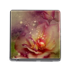 Wonderful Roses With Butterflies And Light Effects Memory Card Reader (square 5 Slot) by FantasyWorld7