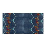 Blue denim pattern native american beads pattern by FlipStylez Designs Satin Wrap Front