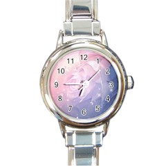 Wonderful Roses In Soft Colors Round Italian Charm Watch by FantasyWorld7