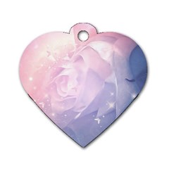 Wonderful Roses In Soft Colors Dog Tag Heart (one Side) by FantasyWorld7