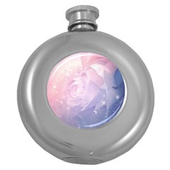 Wonderful Roses In Soft Colors Round Hip Flask (5 Oz) by FantasyWorld7