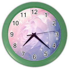 Wonderful Roses In Soft Colors Color Wall Clock by FantasyWorld7