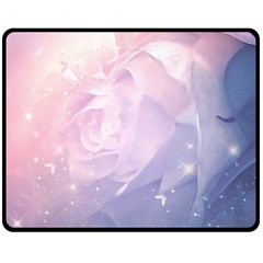 Wonderful Roses In Soft Colors Double Sided Fleece Blanket (medium)  by FantasyWorld7