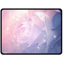 Wonderful Roses In Soft Colors Double Sided Fleece Blanket (large)  by FantasyWorld7