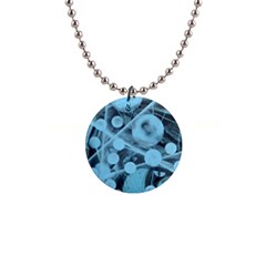 Atomic Blue Button Necklaces by WILLBIRDWELL