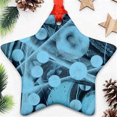 Atomic Blue Star Ornament (two Sides) by WILLBIRDWELL