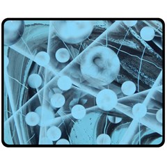 Atomic Blue Fleece Blanket (medium)  by WILLBIRDWELL