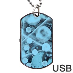 Atomic Blue Dog Tag Usb Flash (one Side) by WILLBIRDWELL