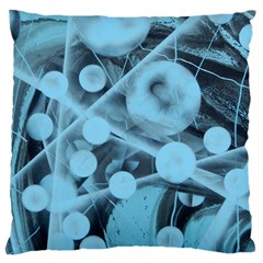 Atomic Blue Large Cushion Case (one Side) by WILLBIRDWELL