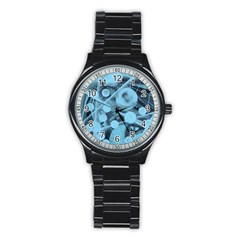 Atomic Blue Stainless Steel Round Watch