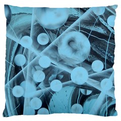 Atomic Blue Standard Flano Cushion Case (one Side) by WILLBIRDWELL