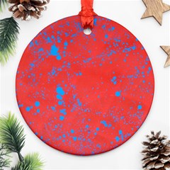 Blue Blood Round Ornament (two Sides) by WILLBIRDWELL