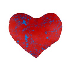 Blue Blood Standard 16  Premium Flano Heart Shape Cushions by WILLBIRDWELL