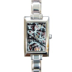 Oversight Rectangle Italian Charm Watch by WILLBIRDWELL