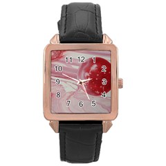 Red Dwarf Rose Gold Leather Watch  by WILLBIRDWELL