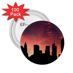 Skyline Panoramic City Architecture 2.25  Buttons (100 pack) 