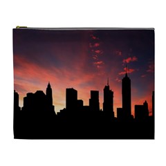 Skyline Panoramic City Architecture Cosmetic Bag (XL)