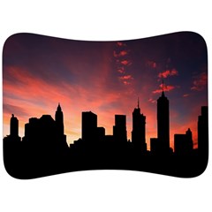 Skyline Panoramic City Architecture Velour Seat Head Rest Cushion