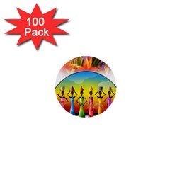 African American Women 1  Mini Buttons (100 Pack)  by AlteredStates