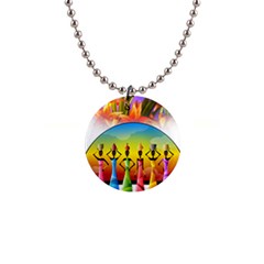 African American Women Button Necklaces