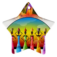 African American Women Ornament (star)