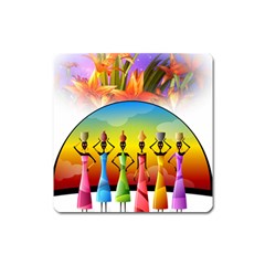 African American Women Square Magnet by AlteredStates