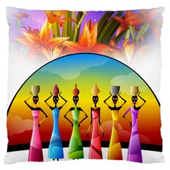 African American Women Large Cushion Case (one Side) by AlteredStates