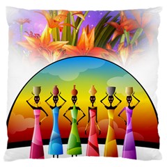 African American Women Standard Flano Cushion Case (two Sides) by AlteredStates