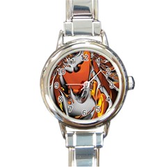 Special Fractal 24 Terra Round Italian Charm Watch by ImpressiveMoments