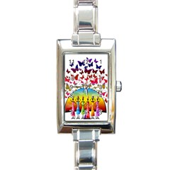 African Americn Art African American Women Rectangle Italian Charm Watch by AlteredStates