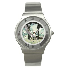 Cute Little Pegasus In The Sky, Cartoon Stainless Steel Watch by FantasyWorld7