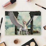 Cute Little Pegasus In The Sky, Cartoon Cosmetic Bag (Large) Back