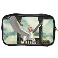 Cute Little Pegasus In The Sky, Cartoon Toiletries Bag (one Side) by FantasyWorld7