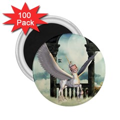 Cute Little Pegasus In The Sky, Cartoon 2 25  Magnets (100 Pack)  by FantasyWorld7