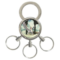 Cute Little Pegasus In The Sky, Cartoon 3-ring Key Chains by FantasyWorld7