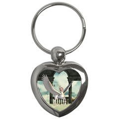 Cute Little Pegasus In The Sky, Cartoon Key Chains (heart)  by FantasyWorld7