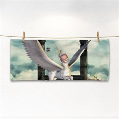 Cute Little Pegasus In The Sky, Cartoon Hand Towel by FantasyWorld7