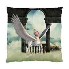 Cute Little Pegasus In The Sky, Cartoon Standard Cushion Case (two Sides) by FantasyWorld7