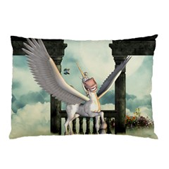 Cute Little Pegasus In The Sky, Cartoon Pillow Case by FantasyWorld7