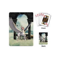 Cute Little Pegasus In The Sky, Cartoon Playing Cards (mini) by FantasyWorld7