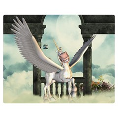 Cute Little Pegasus In The Sky, Cartoon Double Sided Flano Blanket (medium)  by FantasyWorld7