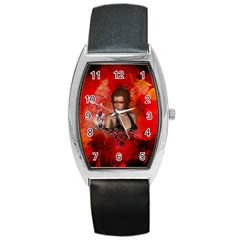 The Fairy Of Music Barrel Style Metal Watch by FantasyWorld7