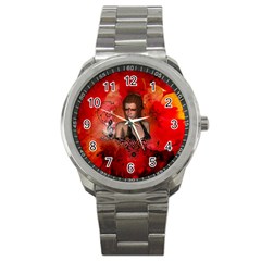 The Fairy Of Music Sport Metal Watch by FantasyWorld7