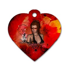 The Fairy Of Music Dog Tag Heart (one Side) by FantasyWorld7