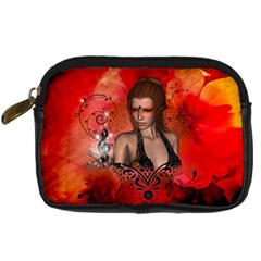 The Fairy Of Music Digital Camera Leather Case by FantasyWorld7