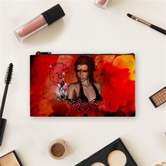 The Fairy Of Music Cosmetic Bag (small) by FantasyWorld7