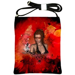 The Fairy Of Music Shoulder Sling Bag by FantasyWorld7