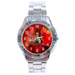 The Fairy Of Music Stainless Steel Analogue Watch by FantasyWorld7