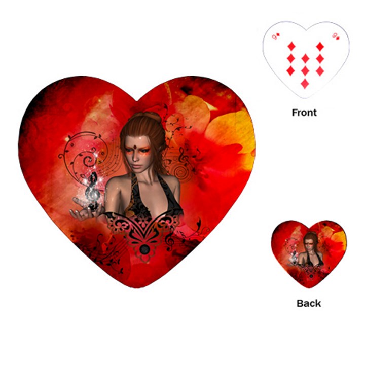 The Fairy Of Music Playing Cards (Heart)